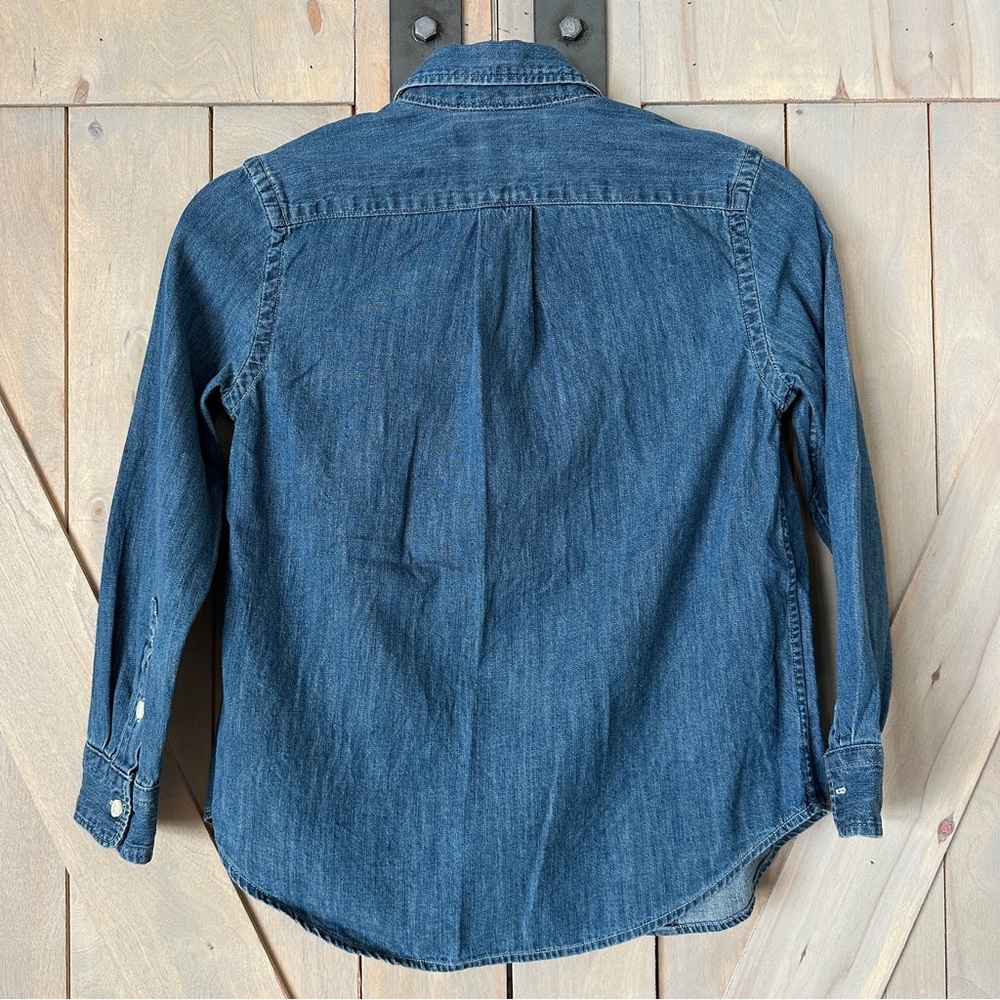 Boys Ralph Lauren Long-sleeve Button Down Chambray Denim Shirt size S (8) - Picture 3 of 5